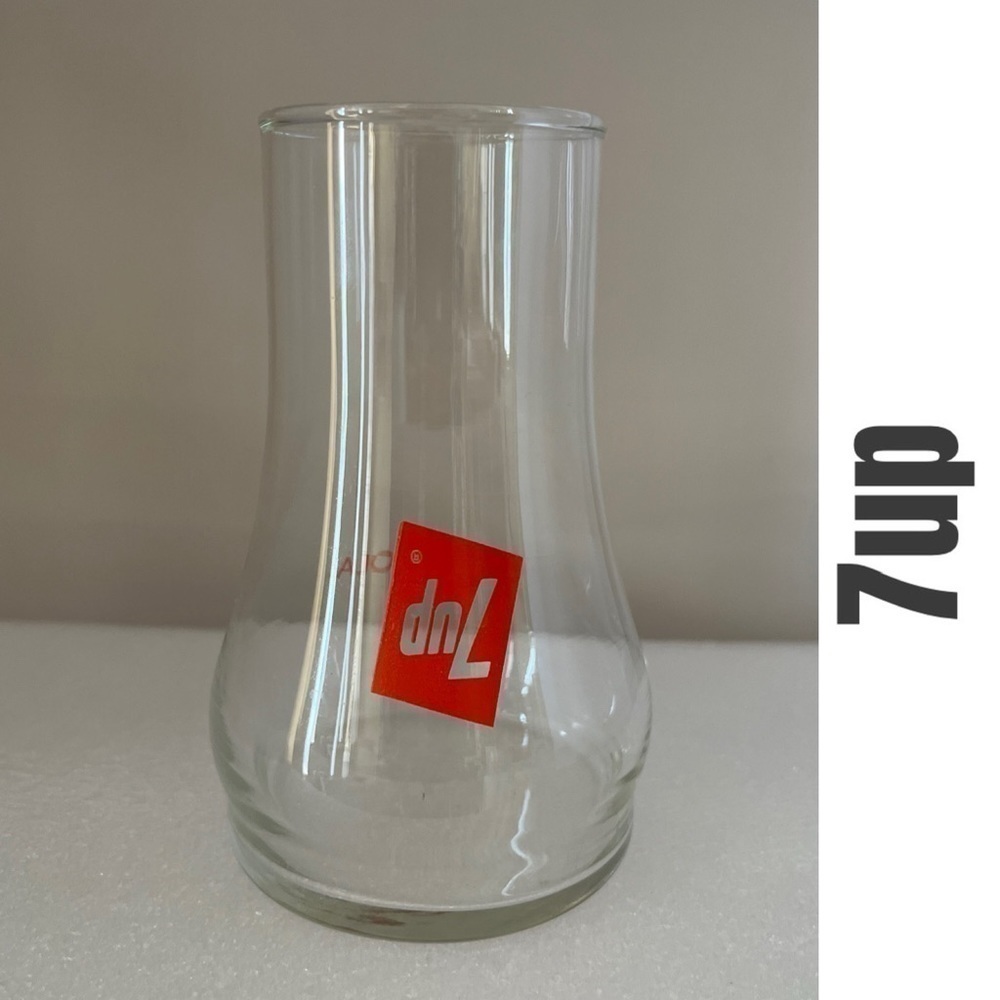 7Up‎ Upside Down 5" Vintage Collectible Glass